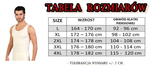 Podkoszulka Męska Szerokie Ramiączka Gładka gm L