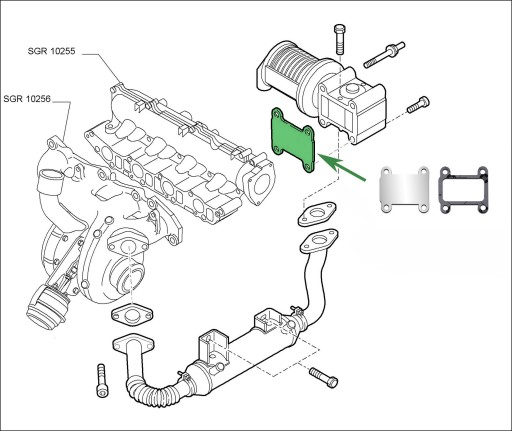 Заглушка EGR ALFA ROMEO FIAT 1.9JTDM OPEL 1.9CDTi