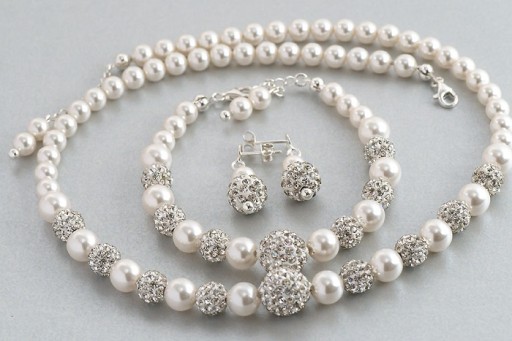 Колье-браслет Shamballa PEARLS SET 925