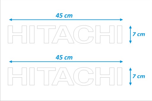 НАКЛЕЙКИ НАКЛЕЙКИ - HITACHI - 2 шт. - БЕЛЫЕ