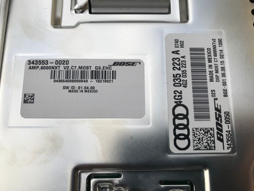 Усилитель BOSE 4G2035223A AUDI A8 S8 D4 4H LIFT