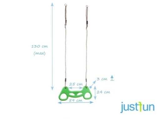 Садовые качели гимнастические трапеции для детей AKROBATA JF лайм