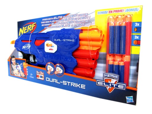 NERF DUAL Strike Gun ДЛЯ 2 ВИДОВ СТРОЛ rB