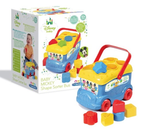 CLEMENTONI DISNEY BABY MICKEY MOUS BUS SORTER детская игрушка +10м