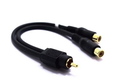 Разветвитель RCA (тюльпан) с 2xgn.RCA на кабеле GOLD