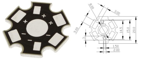 СВЕТОДИОД POWER 1W EPILEDS ЗЕЛЕНЫЙ 520-530 PCB