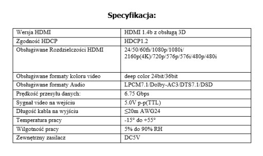 ROZGAŁĘŹNIK SPLITTER HDMI 1x8 MRS 4K 1.4
