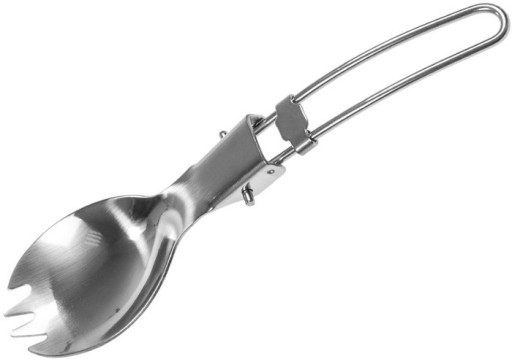 СТАЛЬНАЯ ВЕДРОВАЯ ВИЛКА СКЛАДНАЯ EDC SPORK