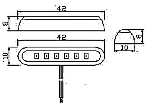 Светодиодный модуль 6 SMD лента панель STRIP 42 мм RS LAMP