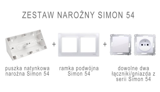 Simon 54 НАКЛАДНАЯ УГЛОВАЯ КОРОБКА антрацит