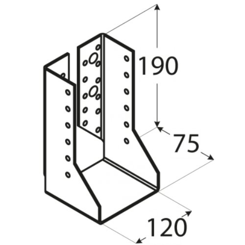 ПОДВЕСКА ДЛЯ БАЛКИ WBZ36, ИЗОГНУТЫЙ СОЕДИНИТЕЛЬ 120x190 СЕРТИФИКАТ