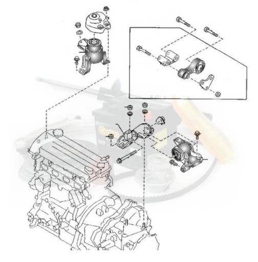 НОВАЯ ПОДУШКА ДВИГАТЕЛЯ MAZDA 6 SIX OIL NTY