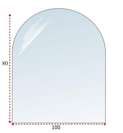 СТЕКЛЯННАЯ ПОДСТАВКА ДЛЯ КАМИНА, СТЕКЛО 80х100