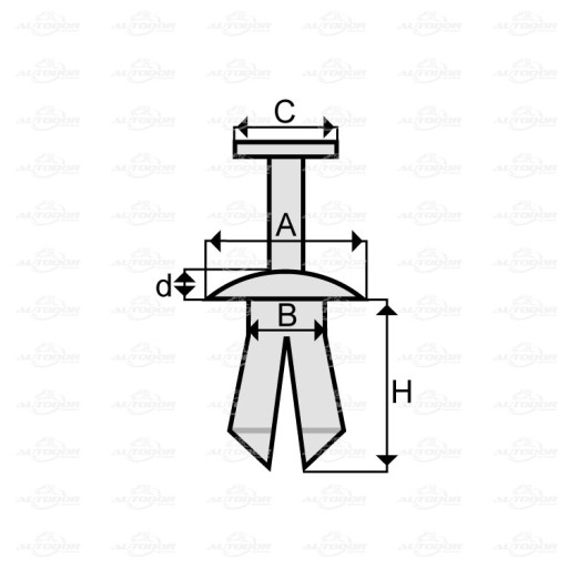 MITSUBISHI PUSH CLIPS КРЕПЛЕНИЕ ШТИФТОВ