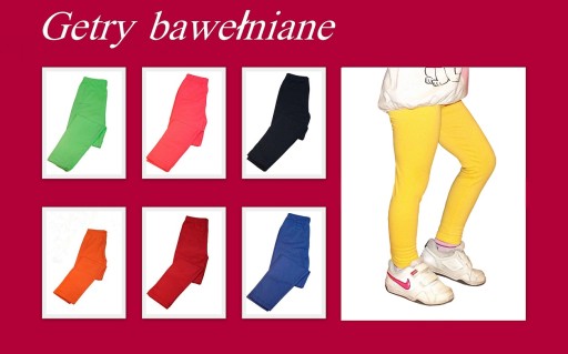 GETRY LEGGINSY DZIECIĘCE BAWEŁNIANE 134 Żółte