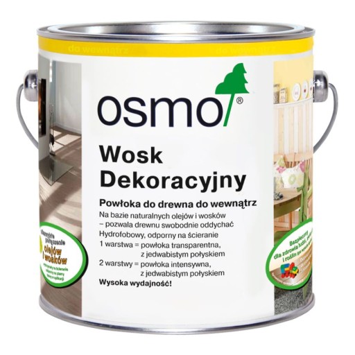 Osmo Wosk dekoracyjny,olej 0,125L Matowa biel