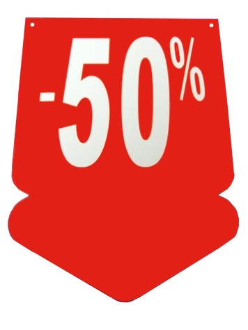 ЭТИКЕТКА СО СТРЕЛКОЙ -50%