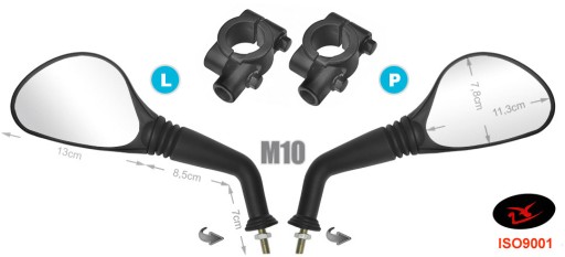 ЗЕРКАЛА ДЛЯ СКУТЕРА HONDA SIMSON MZ WSK, РУЧКИ M10