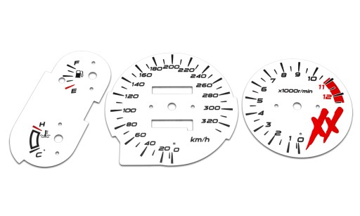 Honda CBR 1100 XX 1996-2000 БЕЛЫЕ циферблаты часов