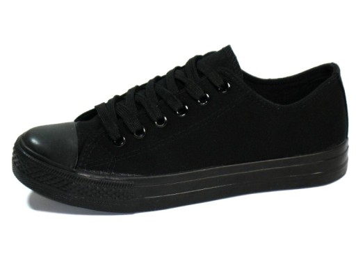CZARNE TRAMPKI TENISÓWKI ALL BLACK R.40