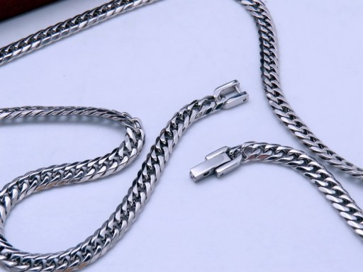 СЕРЕБРЯНАЯ ЦЕПЬ НА ШЕИ СТАЛЬ 316L 5мм