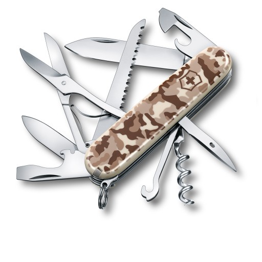 Victorinox 1.3713.941, Карманный нож Huntsman, 91 мм, 15 функций, Пустынный камуфляж