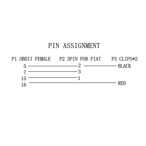 АДАПТЕР OBD-II 3-ПИННЫЙ АДАПТЕР FIAT
