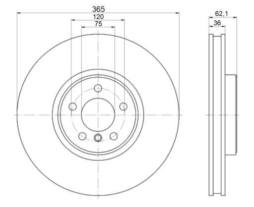 MIKODA 0462 GT ДИСКОВ BMW X5 E70 F15 F85 перед 365