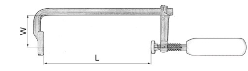 ЗАЖИМ СТОЛЯРНЫЙ 160x80 F, кованая сталь