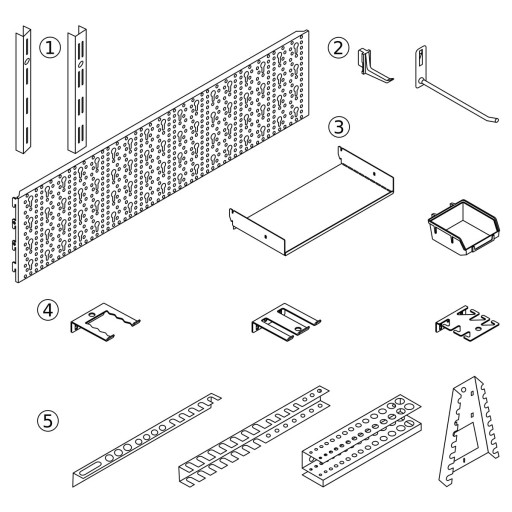 TABLICA NARZĘDZIOWA WARSZTATOWA METALOWA KIT2BREG