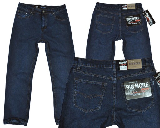 Spodnie męskie dżinsowe jeans Big More BM002 L32 pas 106 cm 43/32