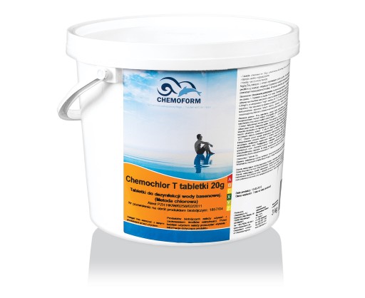 CHEMO CHLOR T Tabletki Chlorowe Stabilizowane Basenu Małe 20g Chemoform 5kg