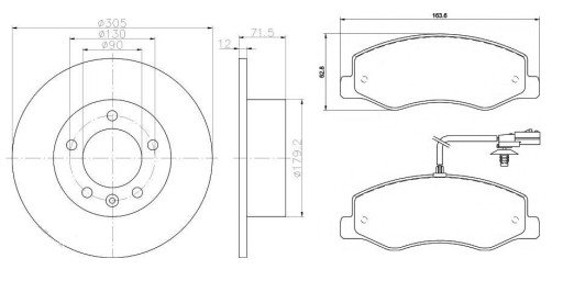Тормозные диски + колодки ЗАДНИЕ Renault MASTER III 3 Opel MOVANO B