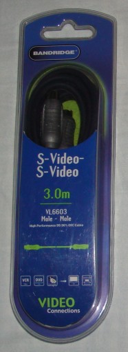Kabel S-Video - S-Video (SVHS) 3m. OFC BANDRIDGE