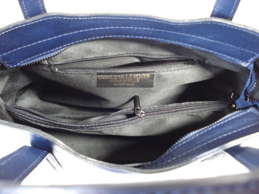 DUŻA WŁOSKA TORBA SHOPPER BAG laBOMBA ZARKA GRANAT