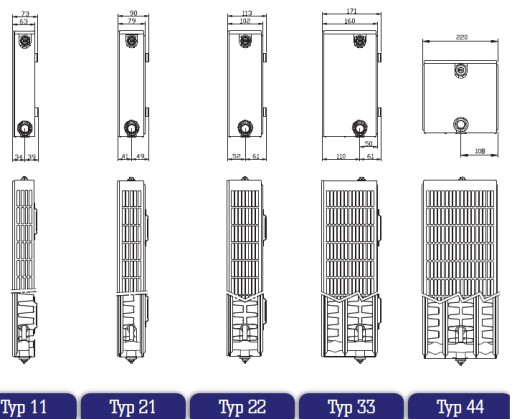 Декоративный радиатор с горизонтальными полосами низ V22 600x600