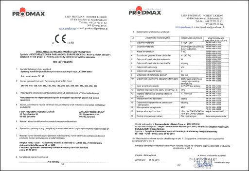 Rura Kwasoodporna Fi 125 Wkład Kominowy Komin 1Mb