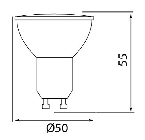 LED SMD GU10 2W 230V теплая светодиодная лампа