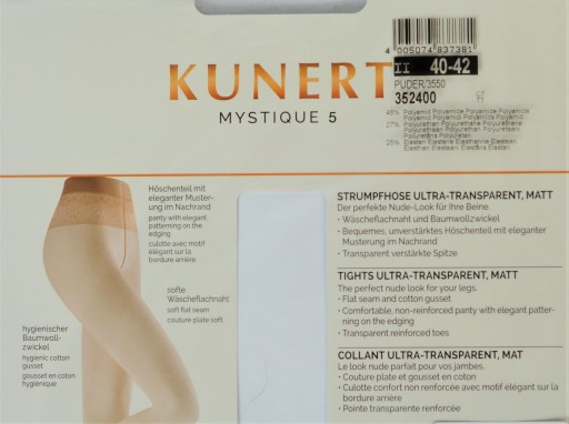 RAJSTOPY ULTRACIENKIE KUNERT MYSTIQUE 5d 36-38 -50%
