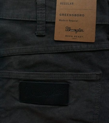 Вельветовые кроссовки WRANGLER GREENSBORO GREY LAKE W30 L34