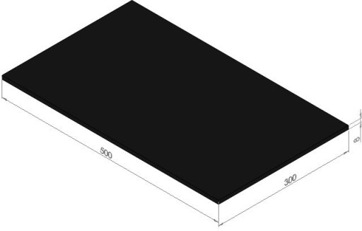 Резиновая пластина, резина SBR, 8x300x500 мм