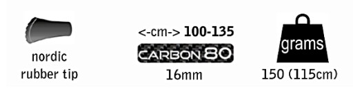ПАЛКИ для скандинавской ходьбы Физан и 80% карбон Race 115 см