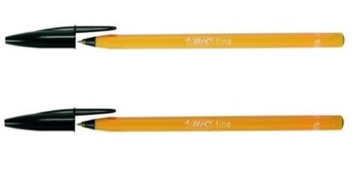 ШАРИКОВАЯ РУЧКА BIC ORANGE черная 2 шт.