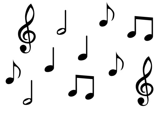 наклейки НОТЫ TREGREE clef STAFF - 137 шт.