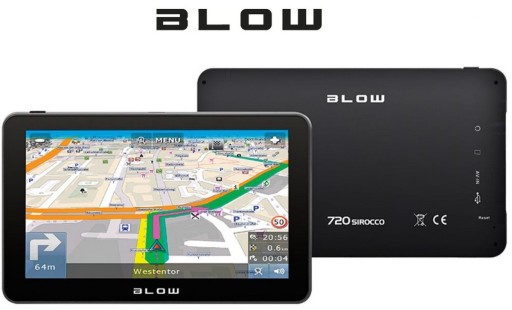 BLOW NAVIGATION GPS720 7 ДЮЙМОВ НА ВСЮ ЖИЗНЬ КАРТЫ ЕС PL