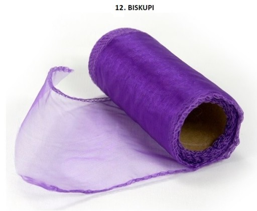 ORGANZA OBSZYTA ORGANTYNA ROLKA 19 KOLORÓW 9m/39cm