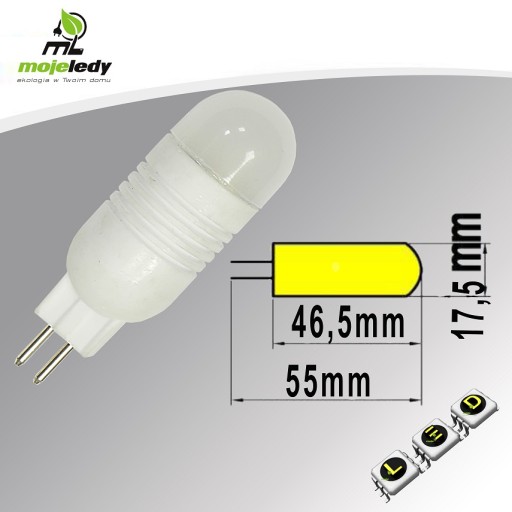 Светодиодная лампа G4 MR11 2W 12V DC SMD mini холодная