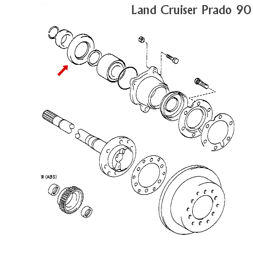 Сальник заднего моста Hilux Land Cruiser 50x70x9 90310-50006