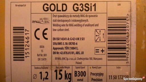 Сварочная проволока SG2 1,2 15кг GOLD FV