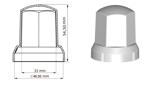 Крышка КОЛПАК KAPSEL WHEEL BOLTS полуприцепа TIR 33WS